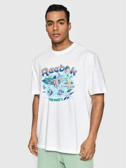 Reebok T-shirts T-Shirt Classics Destination HB1195 Λευκό Loose Fit