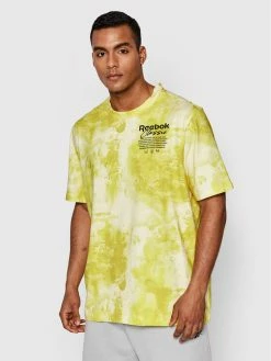 Reebok T-shirts T-Shirt Classics Allover Print Graphic H54419 Κίτρινο Oversize