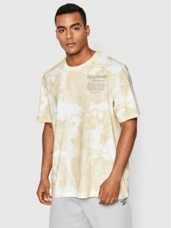 Reebok T-shirts T-Shirt Classics Allover Print Graphic H54420 Μπεζ Oversize