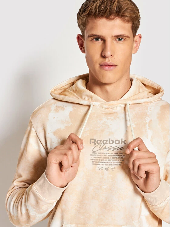Reebok Μπλούζες Χωρίς Φερμουάρ Μπλούζα Allover Print H54422 Μπεζ Relaxed Fit 4 Reebok Μπλούζες Χωρίς Φερμουάρ Μπλούζα Allover Print H54422 Μπεζ Relaxed Fit - Image 4