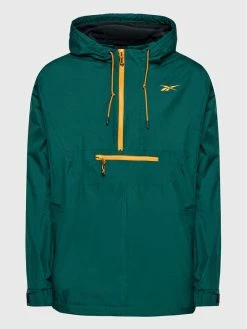 Reebok Άνδρες Μπουφάν Anorak Vector Fleece HK7075 Πράσινο Loose Fit