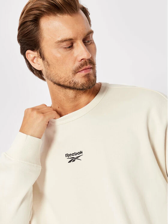 Reebok Άνδρες Μπλούζες Χωρίς Φερμουάρ Μπλούζα Classics Small Vector HG1594 Λευκό Oversize 4 Reebok Άνδρες Μπλούζες Χωρίς Φερμουάρ Μπλούζα Classics Small Vector HG1594 Λευκό Oversize - Image 4