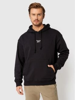 Reebok Άνδρες Μπλούζες Χωρίς Φερμουάρ Μπλούζα Classics Small Vector HI4611 Μαύρο Oversize