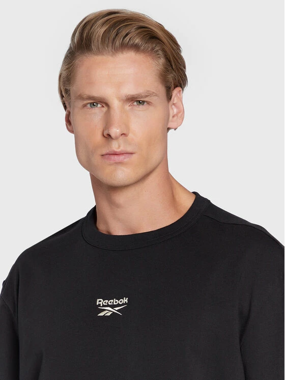 Reebok Άνδρες T-shirts T-Shirt Classics Small Vector HI4604 Μαύρο Oversize 4 Reebok Άνδρες T-shirts T-Shirt Classics Small Vector HI4604 Μαύρο Oversize - Image 4