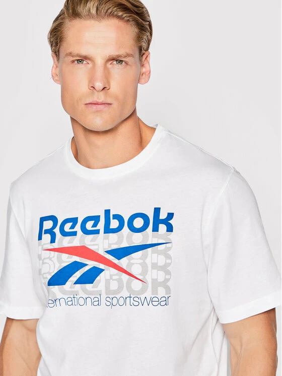 Reebok Άνδρες T-shirts T-Shirt Graphic Series HT5851 Λευκό Regular Fit 4 Reebok Άνδρες T-shirts T-Shirt Graphic Series HT5851 Λευκό Regular Fit - Image 4