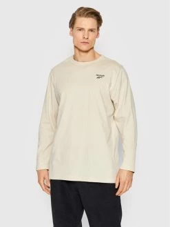 Reebok Άνδρες Μακρυμάνικα Longsleeve Destination HB9906 Μπεζ Regular Fit