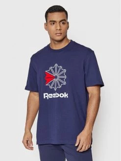 Reebok Άνδρες T-shirts T-Shirt HD4017 Σκούρο μπλε Relaxed Fit