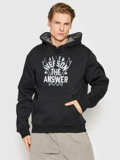 Reebok Άνδρες Μπλούζες Χωρίς Φερμουάρ Μπλούζα Iverson Basketball HB1190 Μαύρο Relaxed Fit