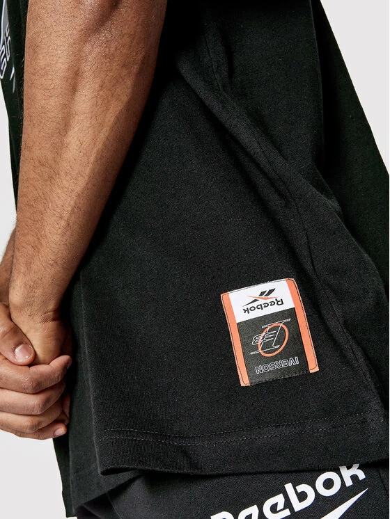 Reebok Άνδρες T-shirts T-Shirt HB1192 Μαύρο Relaxed Fit 4 Reebok Άνδρες T-shirts T-Shirt HB1192 Μαύρο Relaxed Fit - Image 4