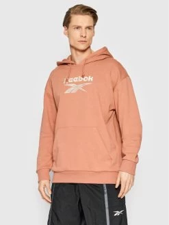 Reebok Άνδρες Μπλούζες Χωρίς Φερμουάρ Μπλούζα Classics Foundation Vector H54460 Ροζ Oversize