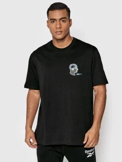 Reebok Άνδρες T-shirts T-Shirt HB8530 Μαύρο Relaxed Fit