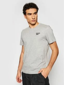 Reebok Άνδρες T-shirts T-Shirt Classic Identity GJ0640 Γκρι Regular Fit