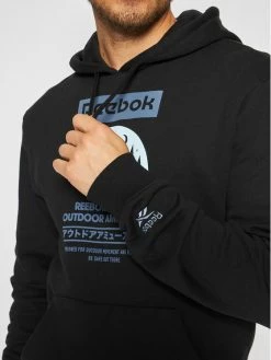 Reebok Άνδρες Μπλούζες Χωρίς Φερμουάρ Μπλούζα Camping Graphic GS4191 Μαύρο Relaxed Fit -Reebok Classic Εκπτώσεις unnamed file 527