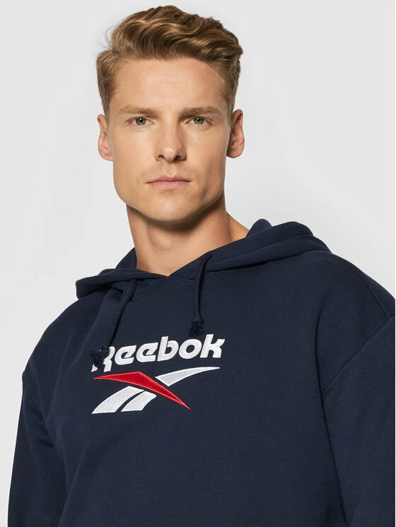 Reebok Άνδρες Μπλούζες Χωρίς Φερμουάρ Μπλούζα Classics Foundation Vector GS9145 Σκούρο μπλε Oversize 4 Reebok Άνδρες Μπλούζες Χωρίς Φερμουάρ Μπλούζα Classics Foundation Vector GS9145 Σκούρο μπλε Oversize - Image 4