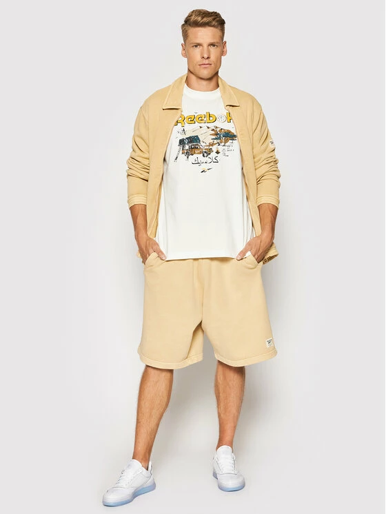 Reebok Άνδρες Μπλούζες Με Φερμουάρ Μπλούζα Classics Natural Dye GV3480 Μπεζ Oversize 2 Reebok Άνδρες Μπλούζες Με Φερμουάρ Μπλούζα Classics Natural Dye GV3480 Μπεζ Oversize - Image 2