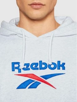 Reebok Άνδρες Μπλούζες Με Κουκούλα Μπλούζα Classics Foundation Vector GU3874 Γκρι Oversize -Reebok Classic Εκπτώσεις unnamed file 613