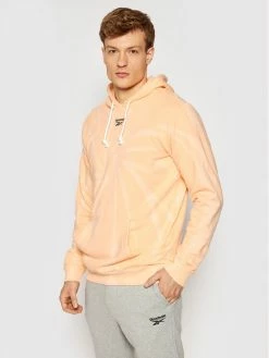 Reebok Άνδρες Μπλούζες Με Κουκούλα Μπλούζα Classics Tie-Dye GJ5861 Πορτοκαλί Relaxed Fit