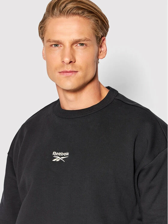 Reebok Άνδρες Μπλούζες Χωρίς Φερμουάρ Μπλούζα Classics Small Vector HI4607 Μαύρο Oversize 4 Reebok Άνδρες Μπλούζες Χωρίς Φερμουάρ Μπλούζα Classics Small Vector HI4607 Μαύρο Oversize - Image 4